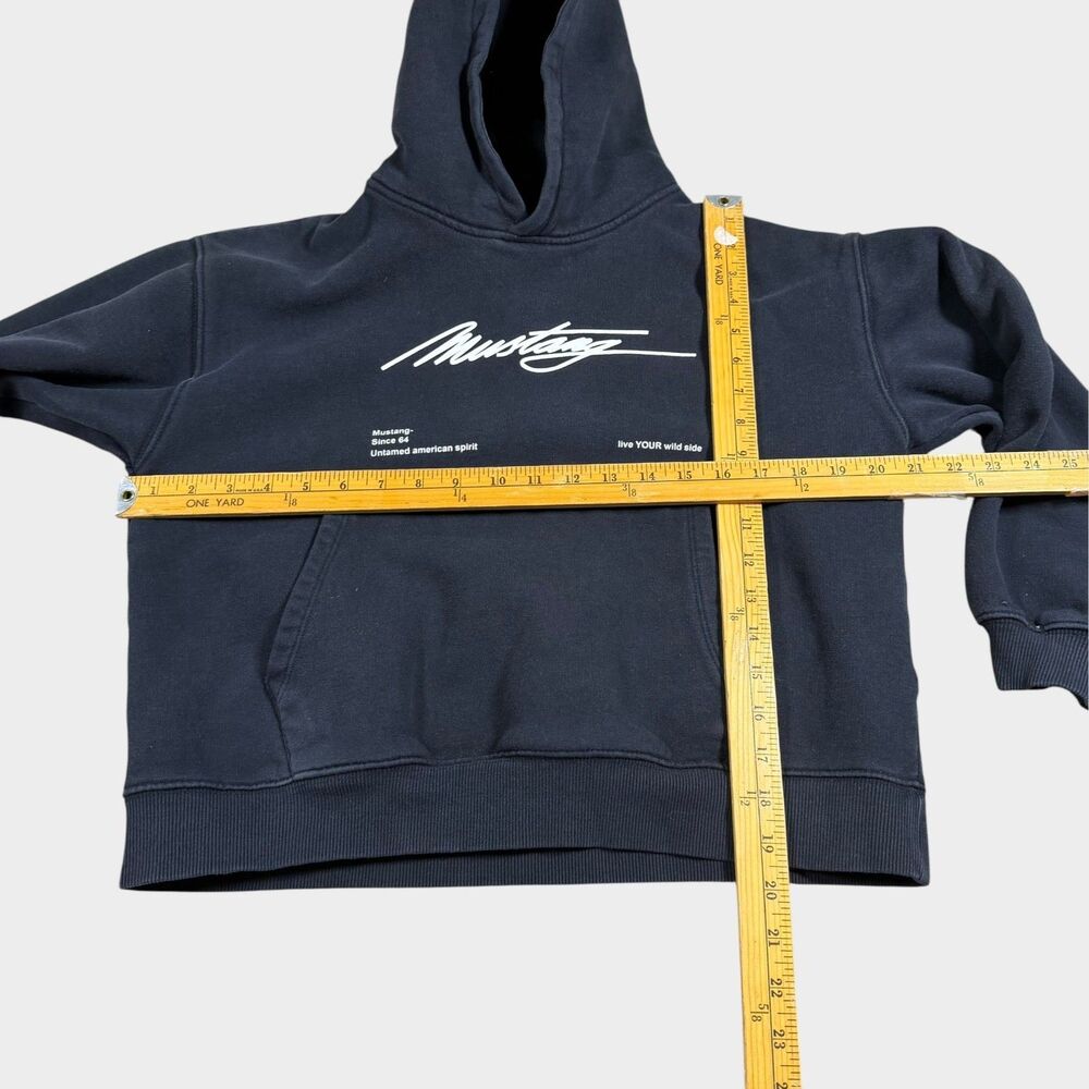 Zara Ford Mustang Hoodie Kids 13-14 164 Black Pullover Sweatshirt Streetwear - Picture 11 of 12